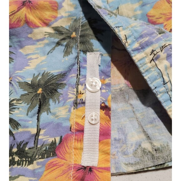 VTG Deus Ex Machina Motorcycles & Surfboards Floral Shirt Hawaiian Aloha Large - Picture 7 of 10